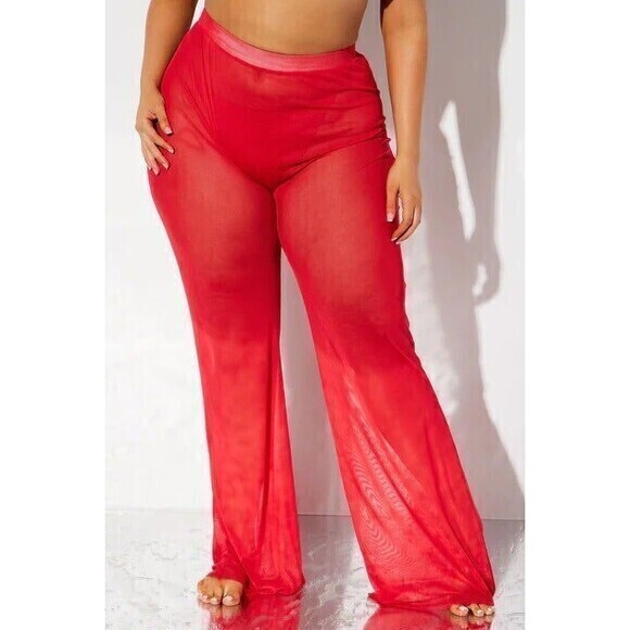 Spicy Hot High‎ Waisted Mesh Swim Cover Up Pant Size Large RefM017 - Picture 5 of 9